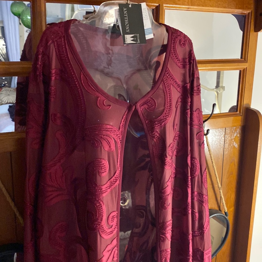 Lacy maroon jacket size 2X